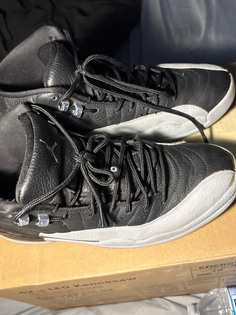 Jordan Black and White Men's High-Top Sneakers